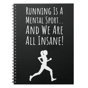 Funny Running Gifts For Her Humour Women Runner Notebook