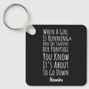 Funny Running Gifts For Her Teen Girls Women Humor Keychain