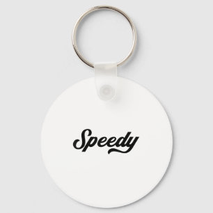 Funny Running Gifts Speedy , Uni-adults, Blue, Sma Keychain