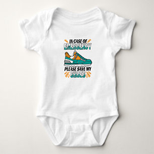 Funny Running Quote - Save My Shoes Baby Bodysuit