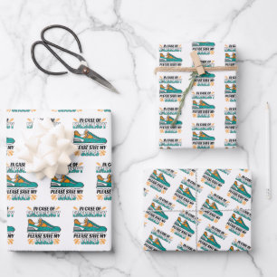 Funny Running Quote - Save My Shoes Wrapping Paper Sheet