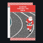 Funny Running Runner Christmas Cards<br><div class="desc">Christmas holiday running track and field greeting cards featuring racing Santa Claus runner and "dashing through the snow" line,  designed for track-and-field runners,  competitive racers and marathon pacers.</div>