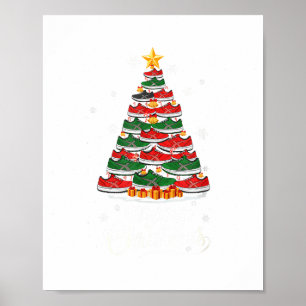 Funny Running Scute Ss Cute Sss Christmas Tree Lig Poster