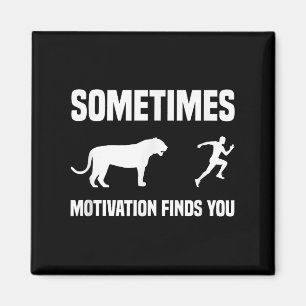 Funny Running Shirt Sport Runner Tiger Motivation  Magnet