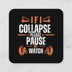 Funny-running Square Business Card
