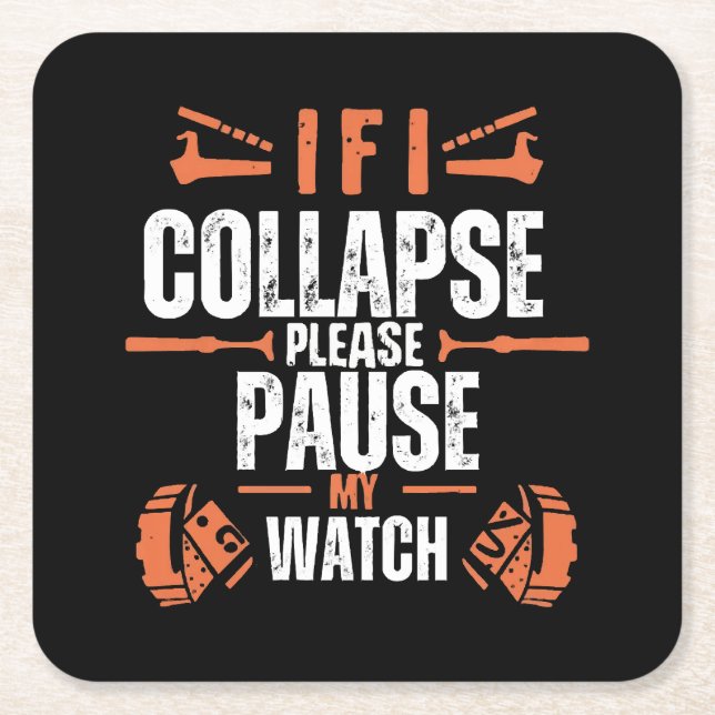 Funny-running Square Paper Coaster (Front)