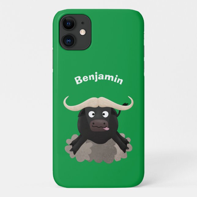 Funny running water buffalo cartoon Case-Mate iPhone case (Back)