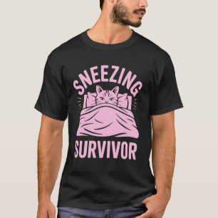 Funny Runny Nose Cat Sneezing Survivor T-Shirt