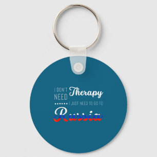 Funny Russia Summer Vacation Travel Souvenir Quote Keychain