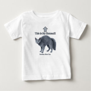 Funny Russian Blue Cat – This Is My Human Baby T-Shirt