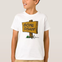 Funny Rustic Fun Gone Fishin Expressions Logo