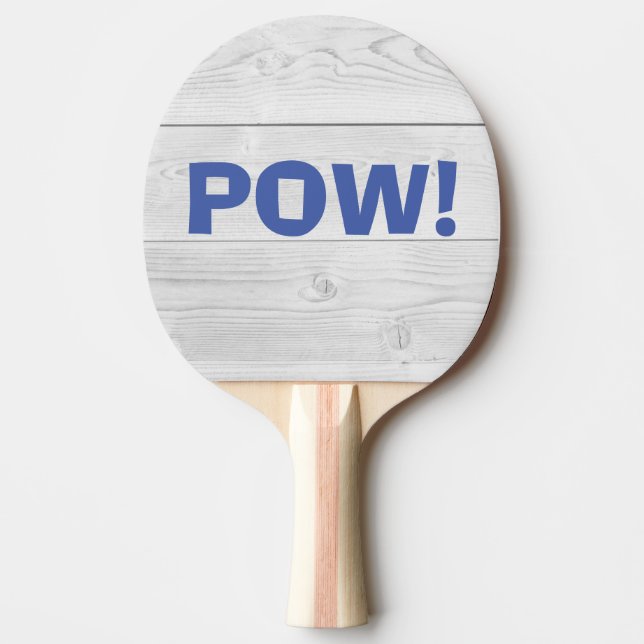 Funny Rustic Grey Wood Game Ping Pong Paddle (Front)