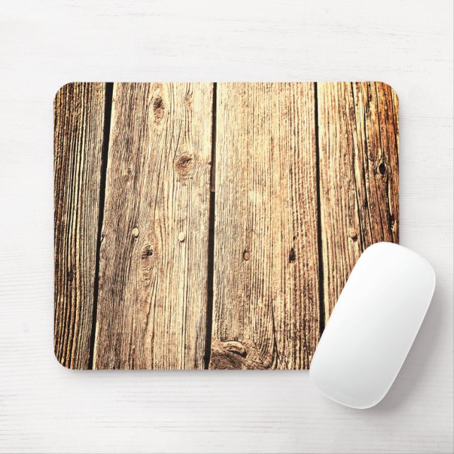 Funny Rustic Weathered Barn Wood Texture  Mouse Pad (With Mouse)
