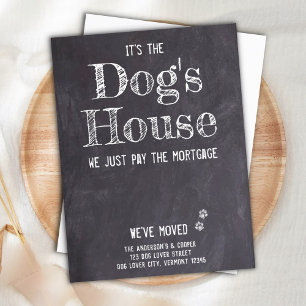 Funny Rustic We've Moved Dog Moving Announcement Postcard