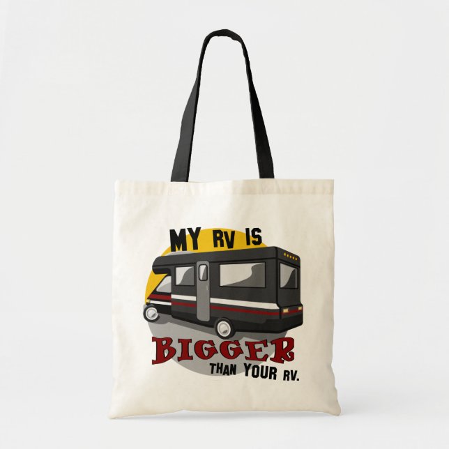 Funny RV Camping Tote Bag (Front)