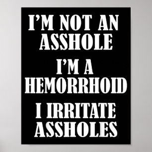 Funny S With Saying I'm Not An Hole Black Women's Poster