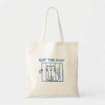 Funny Sac fourre-tout Chat - Obtenu Trop Silencieu