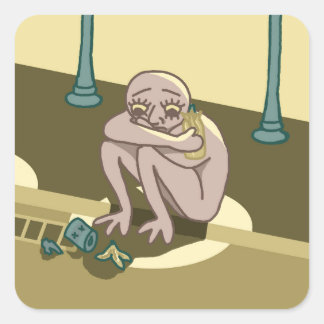 Funny Sad Guy Sticker