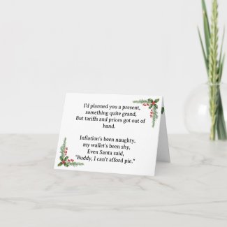 Funny Sad No Gift Due to Tariffs and Inflation