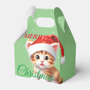 Funny Safari animals Cat Santa Christmas Costume Favor Box