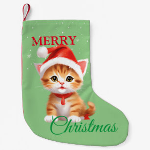 Funny Safari animals Cat Santa Christmas Costume Small Christmas Stocking