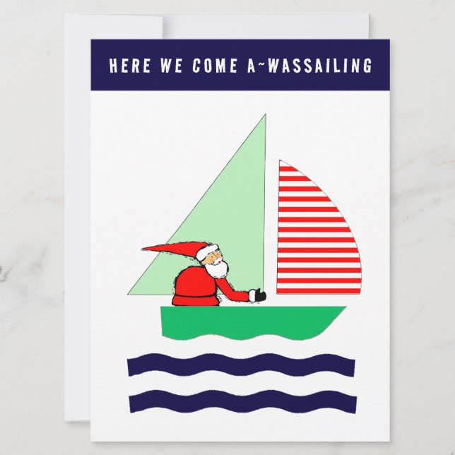 Funny Sailing Holiday Cards (Front)