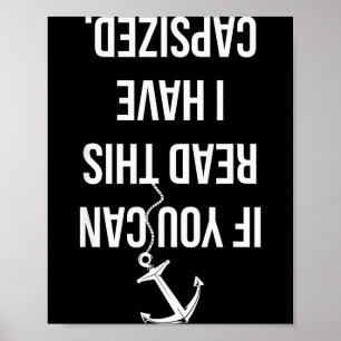 Funny Sailing Nautical Boating Sailboat Lover Gift Poster