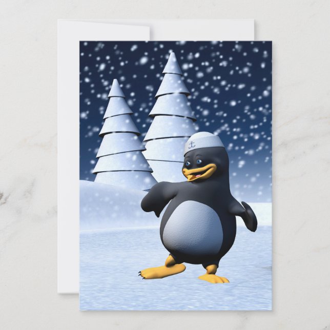Funny Sailor Penguin Dancing (Front)
