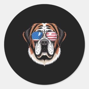 Funny Saint Bernard Costume For Men Women St Berna Classic Round Sticker