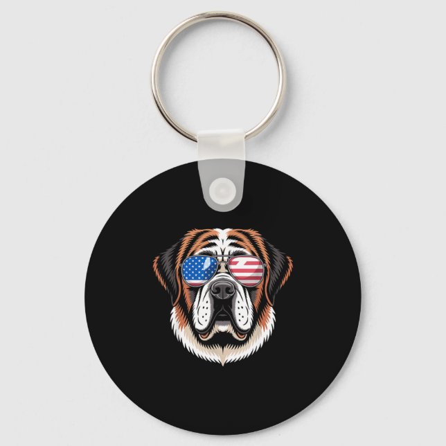 Funny Saint Bernard Costume For Men Women St Berna Keychain (Front)