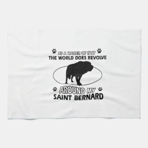 funny SAINT BERNARD designs Kitchen Towel