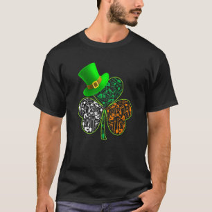 Funny Saint Patrick S Day Farmer Shamrock Hat Iris T-Shirt