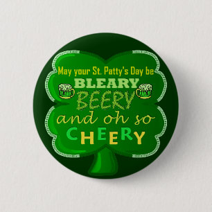 Funny Saint Patrick's Day Beer 2 Inch Round Button