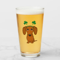 Funny Saint Patrick's Day Dog Dachshund Shamrocks