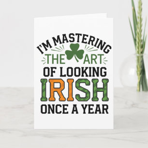 Funny Saint Patricks Day Irish Pride Shamrock Luck Card