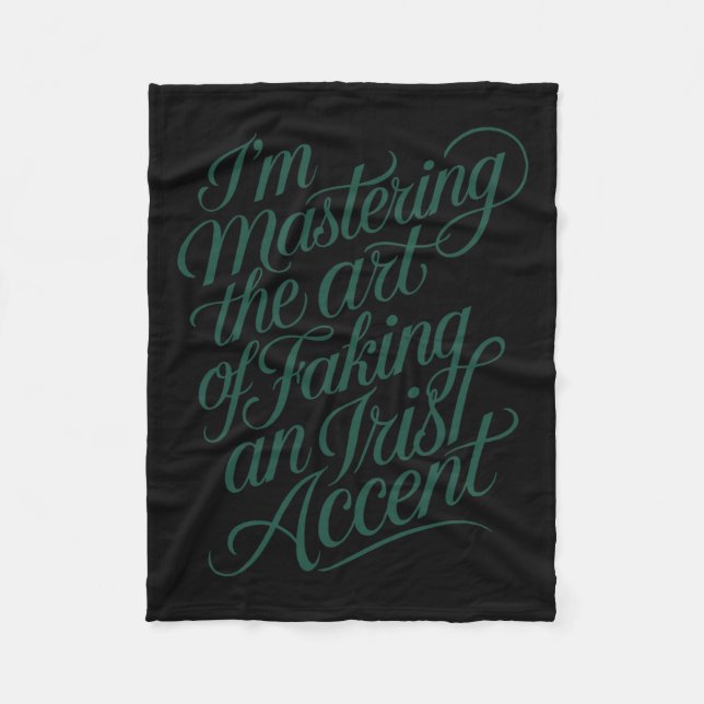 Funny Saint Patricks Day Irish Pride Shamrock Luck Fleece Blanket (Front)