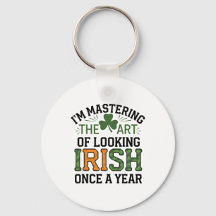 Funny Saint Patricks Day Irish Pride Shamrock Luck Keychain