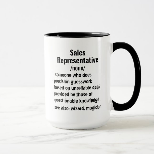 Funny Sales Representative Definition gifts  Mug (Right)