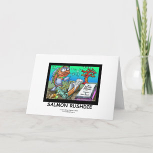 Funny Salman Rushdie Fish Greeting Card