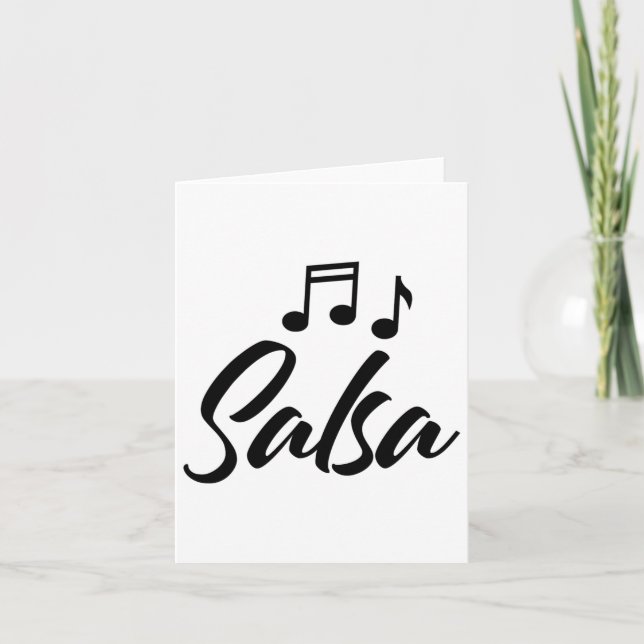 Funny Salsa Dance Tee Shirts Women Salsa  Card (Front)