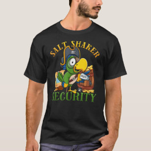 Funny Salt Shaker Security Pirate Head Parrot Conc T-Shirt