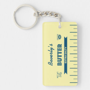 Funny Salty Custom Butter Stick Acrylic Keychain