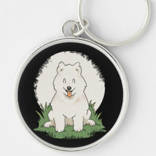 Funny Samoyed Dog Keychain