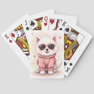 Funny Samoyed Kawaii Dog Playing Cards