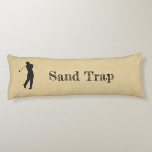 Funny Sand Trap Golf Design Leather Look Sport Bod Body Pillow