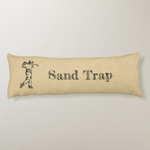 Funny Sand Trap Golf Design Leather Look Sport Body Pillow