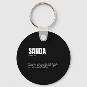 Funny Sanda Enthusiasts' Humorous Definition Defin Keychain