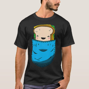 Funny Sandwich In A Pocket Design T-Shirt