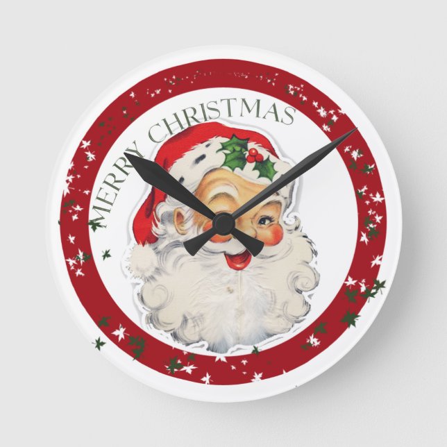 Funny Santa 2 ~ Wall Clock (Front)