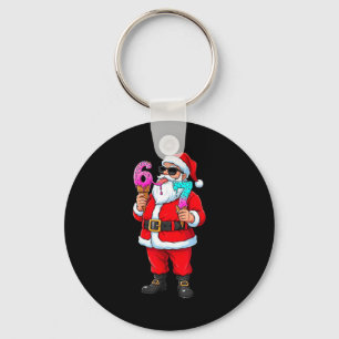 Funny Santa 67 Ice Cream Christmas Drip Xmas Teens Keychain